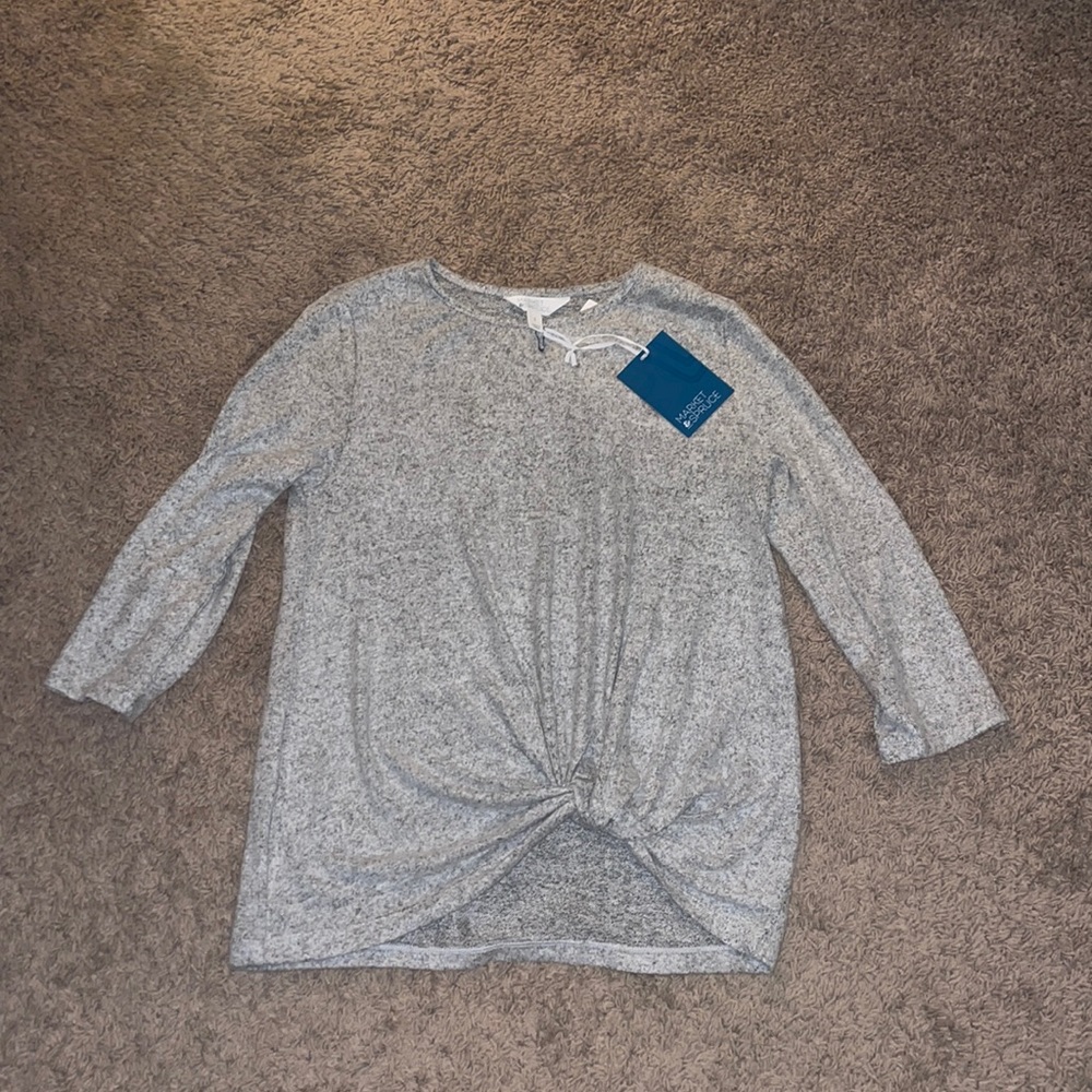 Market & Spruce Twist Knit Top